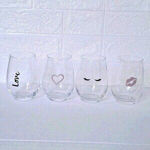 ARCADIA BEAUTY LABS 4 PIECE Stemless Wine Glass Set